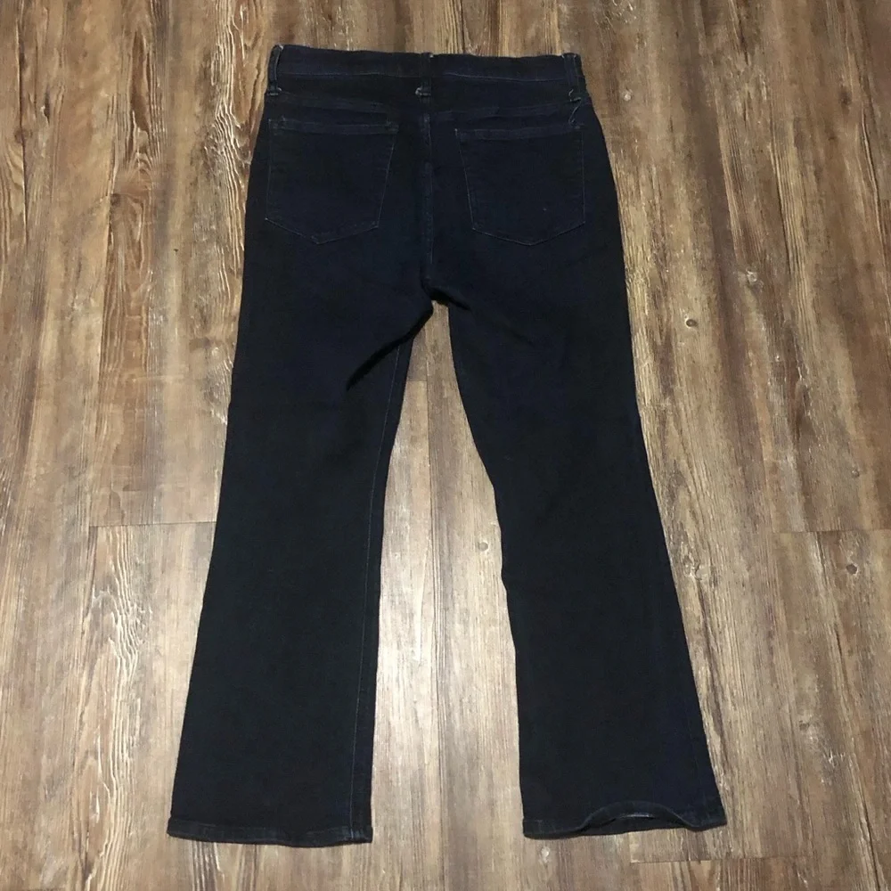 J.Crew Jeans Women's 27 High Rise Crop Flare Button Flare in Signature Stretch